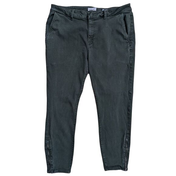 Women's Warp & Weft JFK NYC Weekday Skinny IVY Green Ankle Zipper Size 16x27 - Picture 1 of 7